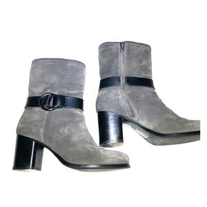 Frye Addie Harness Mid Suede Boots